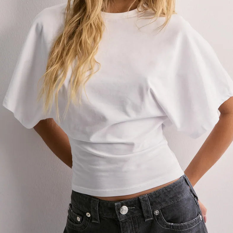 Celine | Oversize damski top z krótkim rękawem